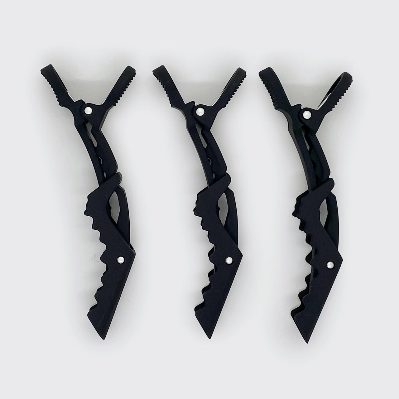 3416-NoSlipCrocodileClip-3pc-KitschPro-Black