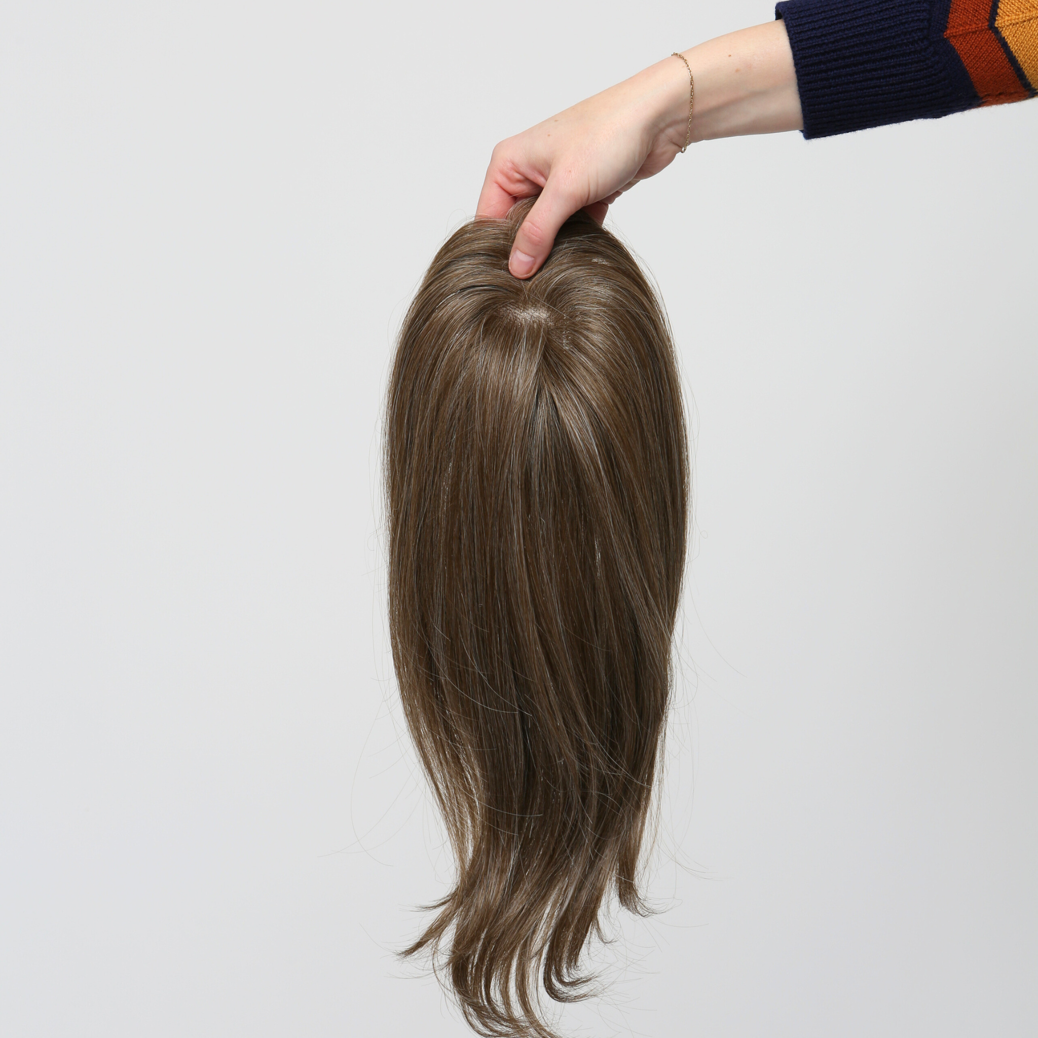 Clio 14 L | Hand-Tied Synthetic Hair Topper (Heat-Friendly)