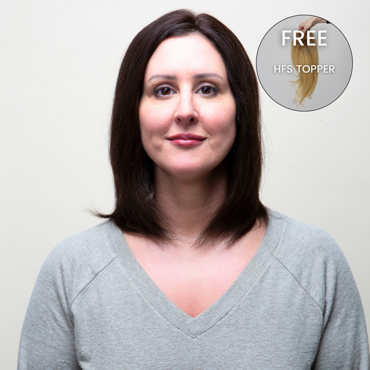 Clio 12 L | Remy Human Hair Topper (Hand-Made)