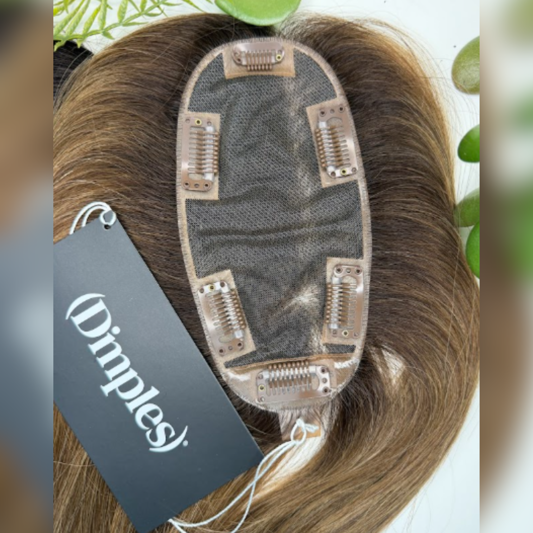 Clio 14 M PLUS | Remy Human Hair Topper (Reinforced Hand-Tied Base)