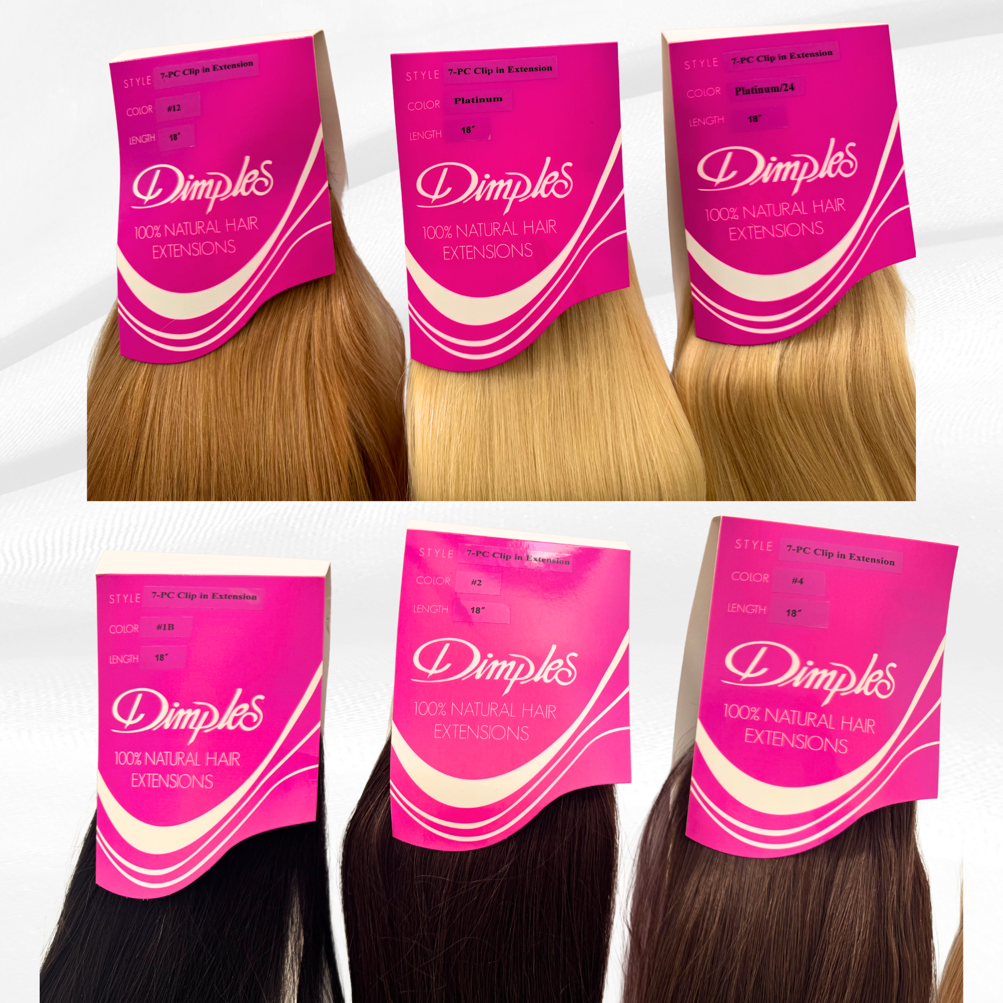 7-piece Human Hair Clip-In Extensions