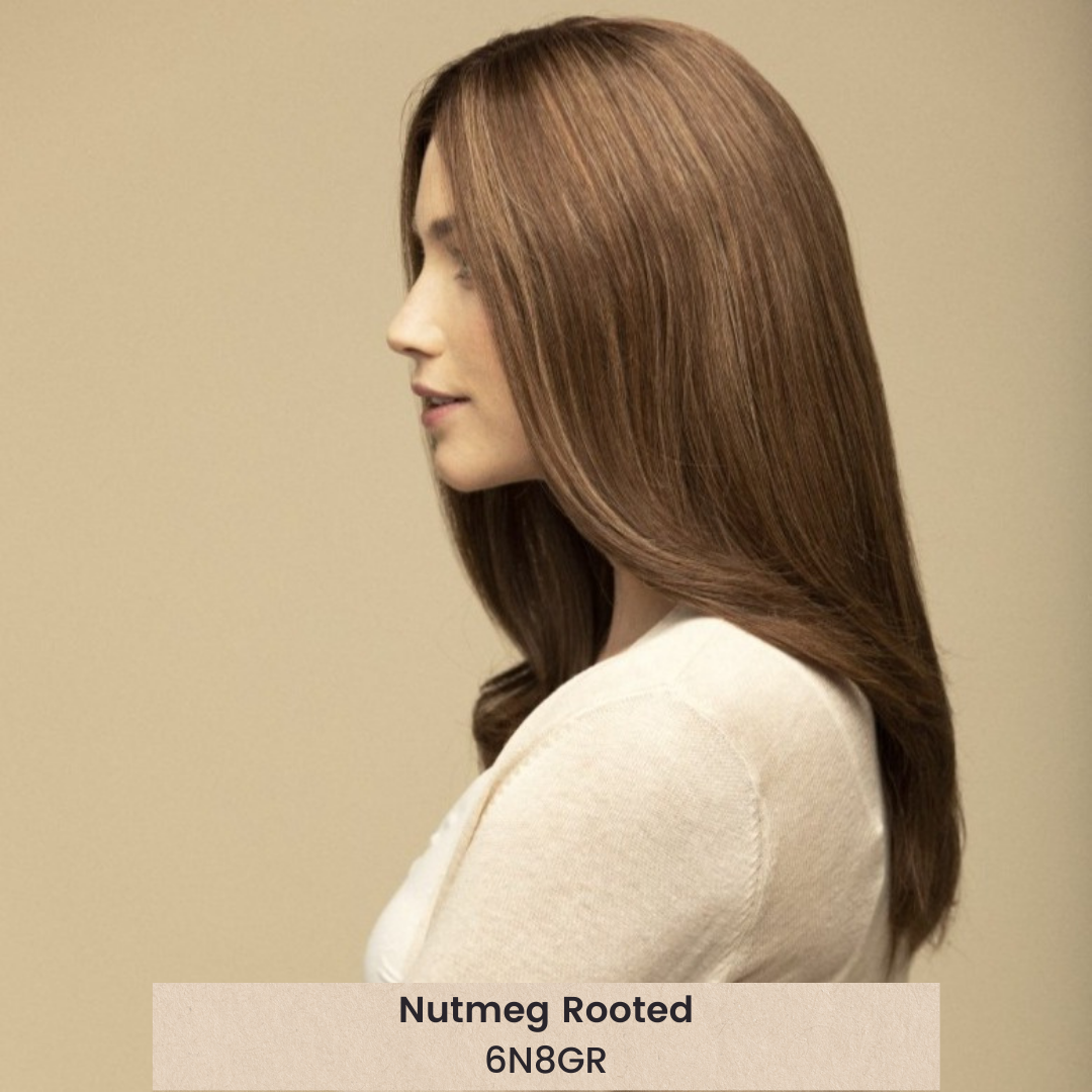 Hera 19 | Remy Human Hair Lace Front Wig (Hand-Tied) for alopecia from Dimples (Model photo 8)