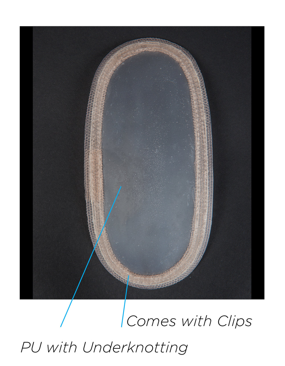 Base cap of Joy | Remy Human Hair Topper (Hand-Tied) for hair loss from Dimples