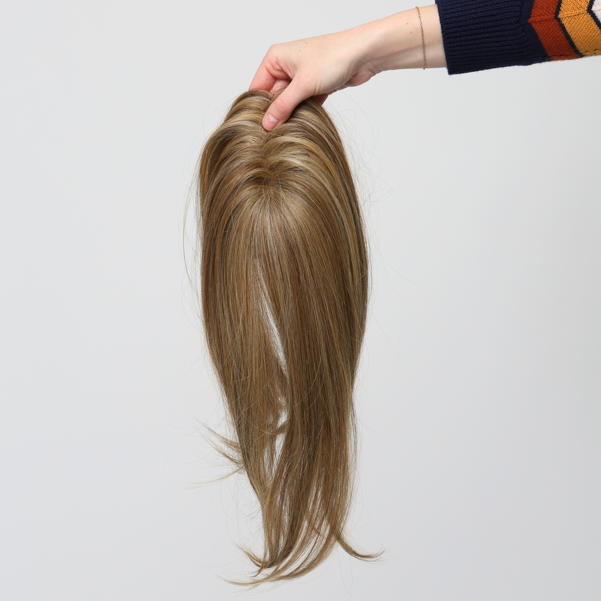 Clio 14 L | Hand-Tied Synthetic Hair Topper (Heat-Friendly)