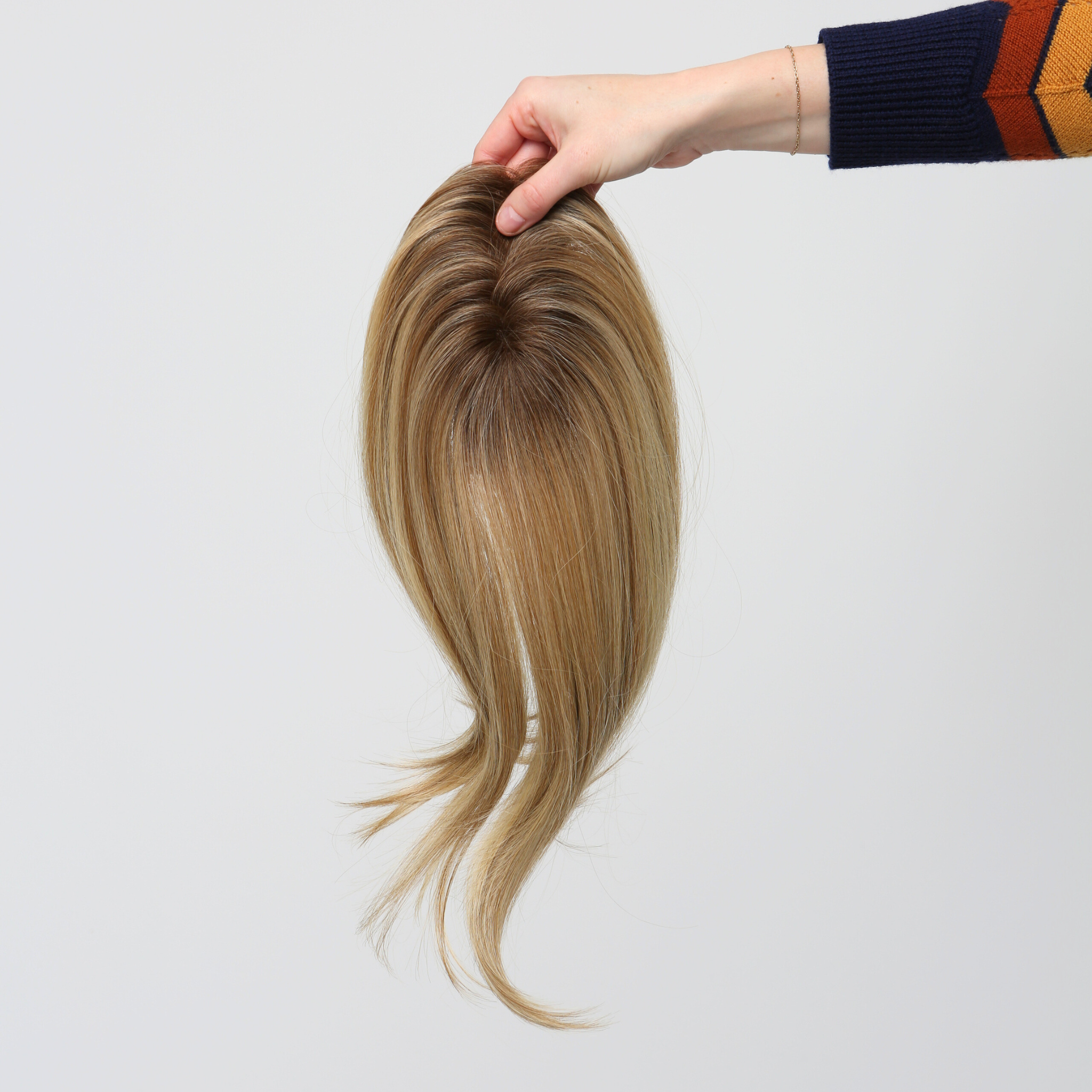 Clio 14 L | Hand-Tied Synthetic Hair Topper (Heat-Friendly)