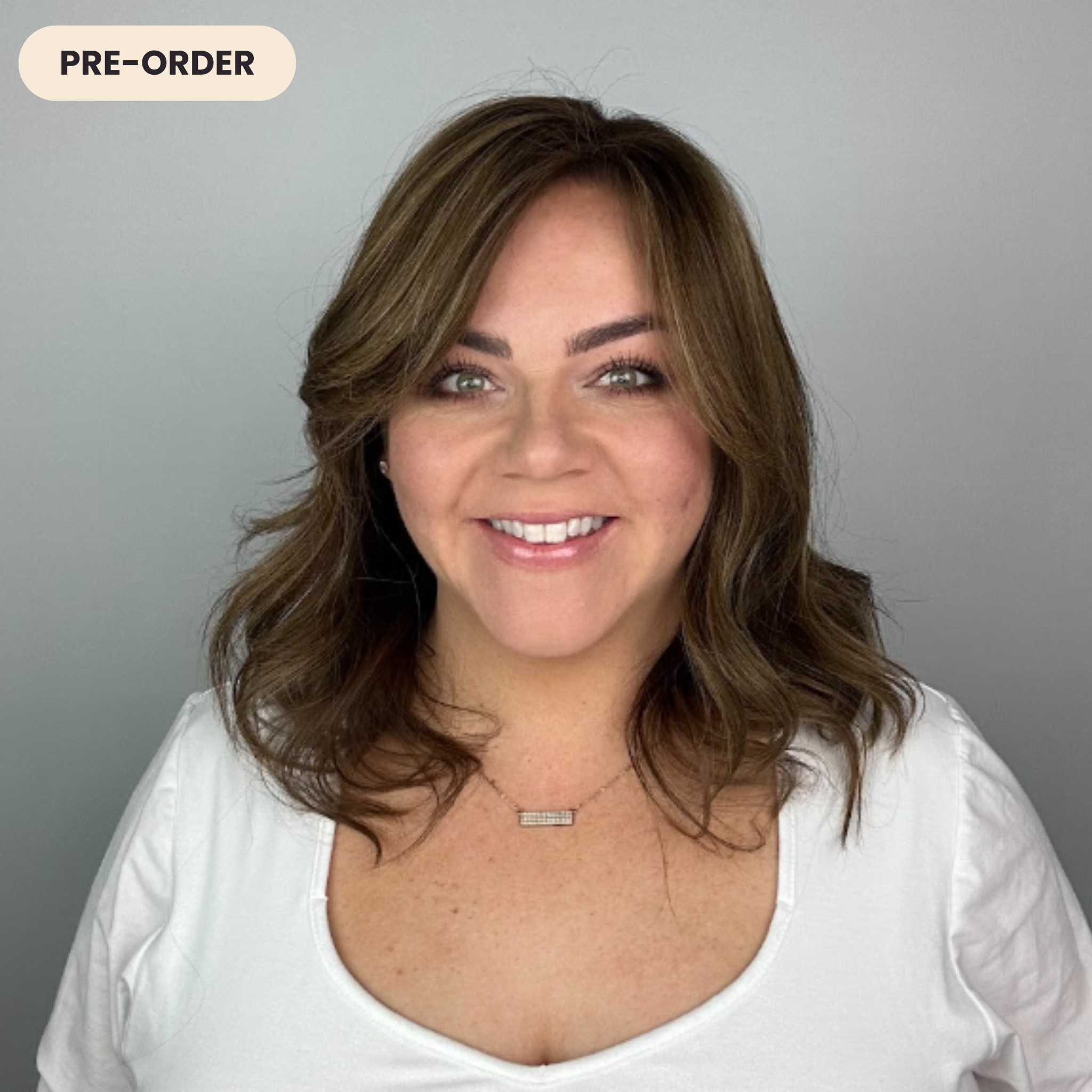 Clio 12 L PLUS | Remy Human Hair Topper (Reinforced Hand-Tied Base)