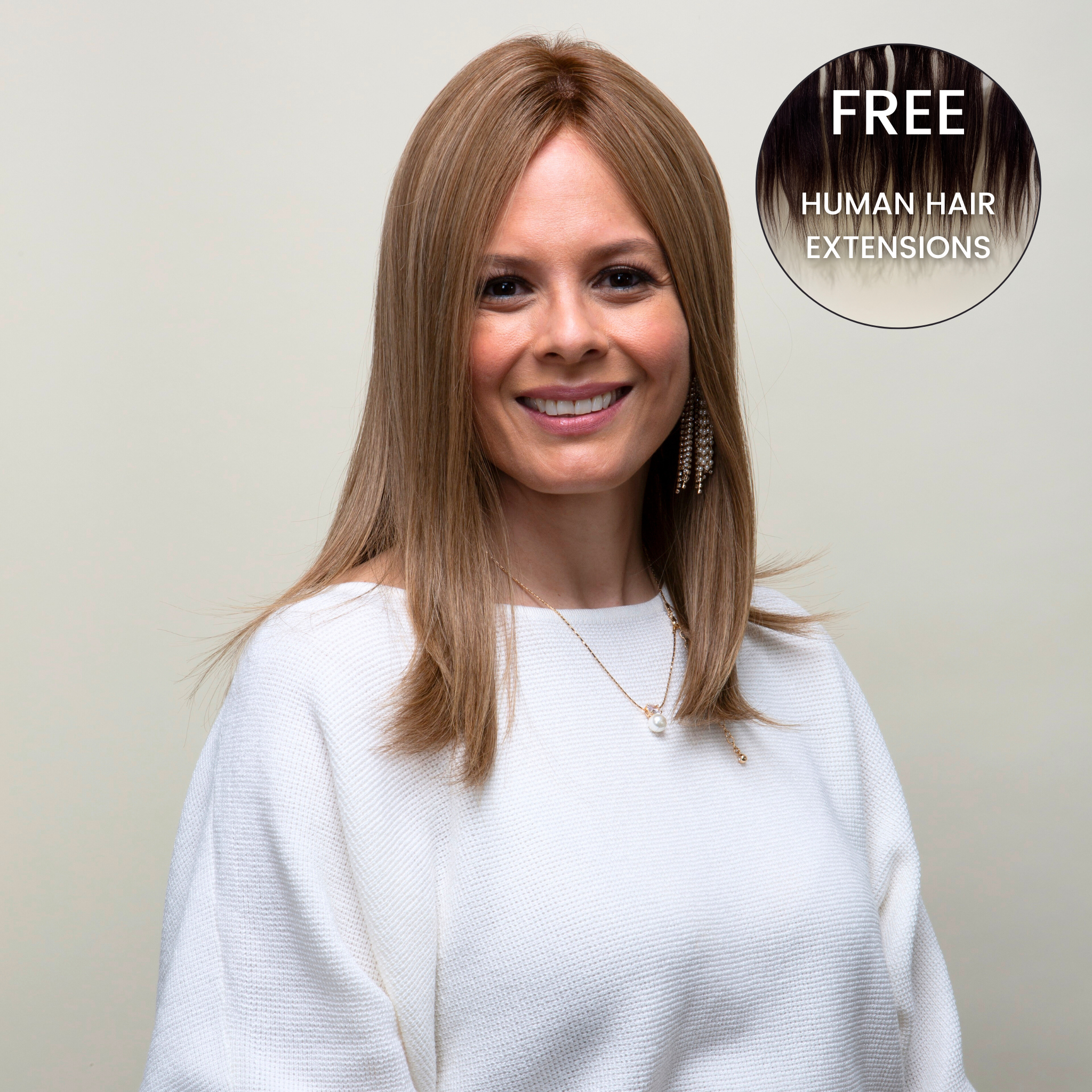 Athena 14 XL French | Remy Human Hair Lace Front Topper  |
