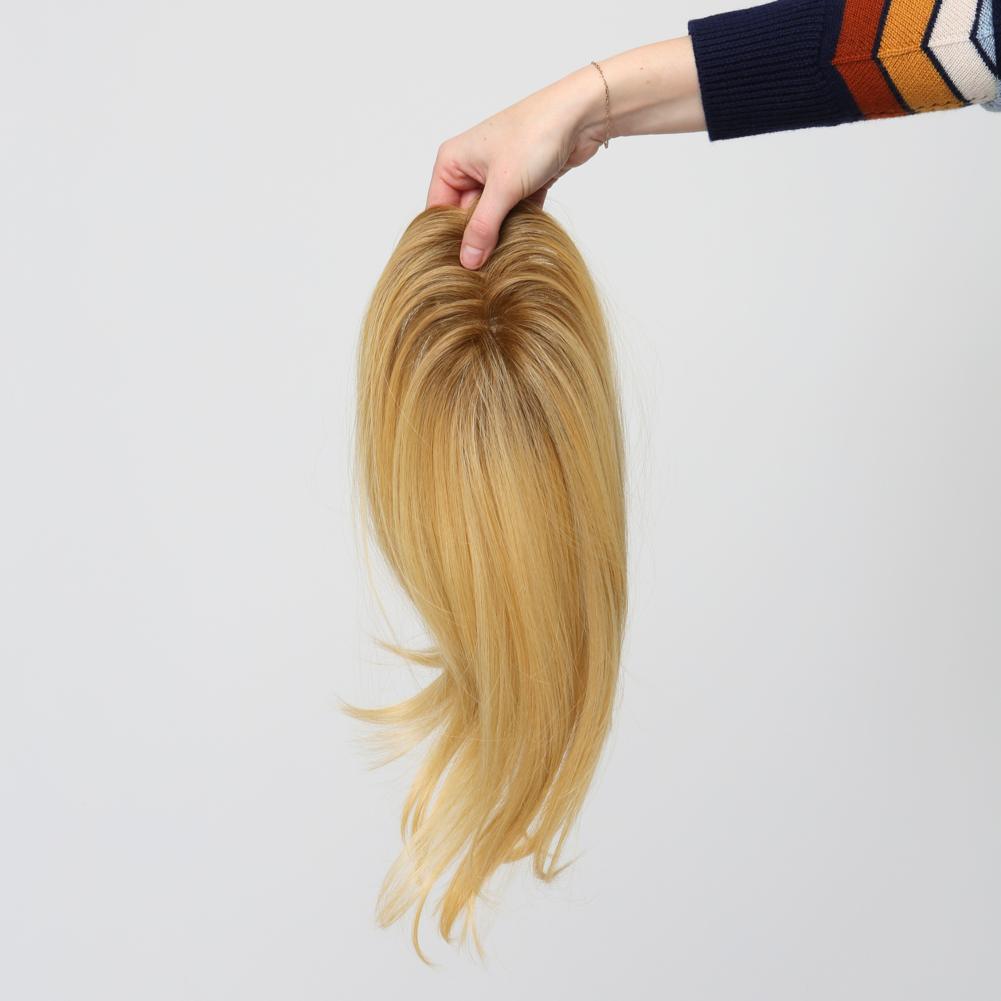 Clio 14 L | Hand-Tied Synthetic Hair Topper (Heat-Friendly)