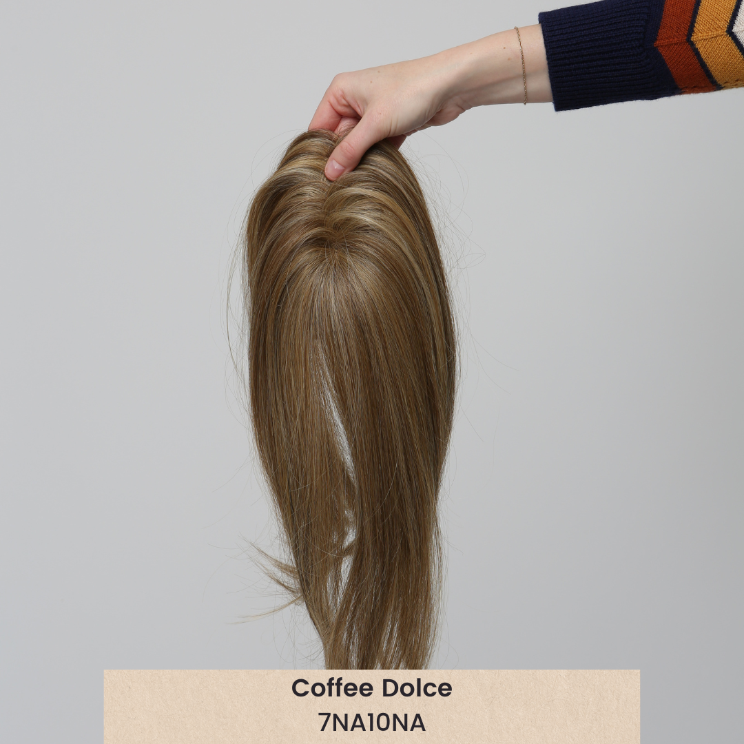 Clio 18 M | Heat Friendly Synthetic Hair Topper (Hand-Tied)