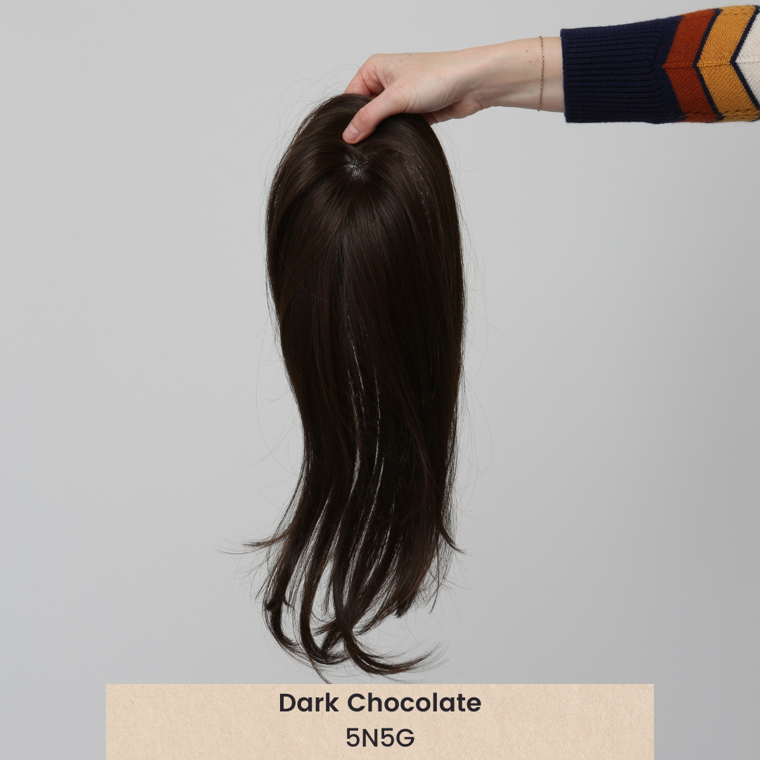 Clio 18 M | Heat Friendly Synthetic Hair Topper (Hand-Tied)