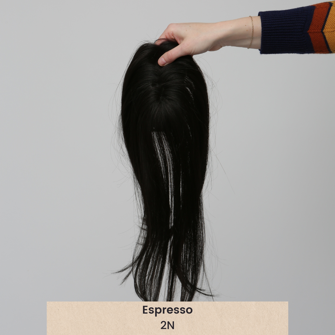 Clio 18 M | Heat Friendly Synthetic Hair Topper (Hand-Tied)