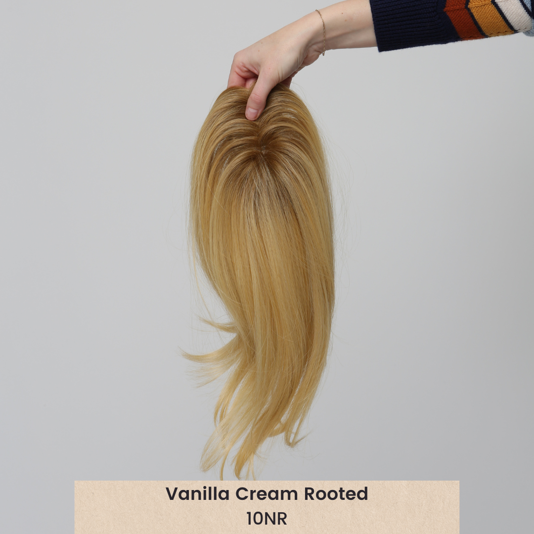Clio 18 M | Heat Friendly Synthetic Hair Topper (Hand-Tied)